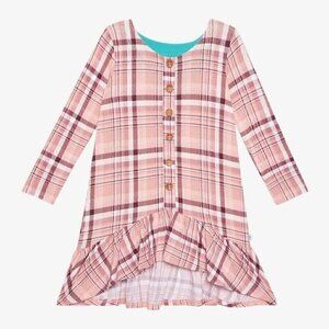 Posh Peanut Stephanie Long Sleeve Henley Hi Low Dress 6 years 7 years 8 years